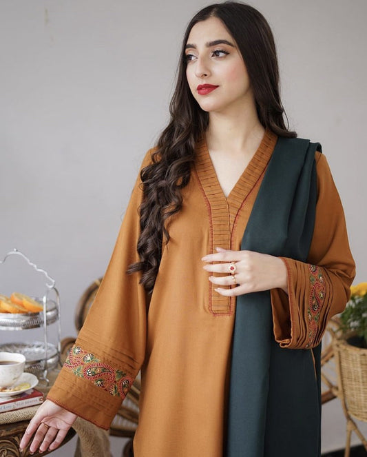 KHUSHI: Vibrant Embroidered 3PC Suit | Festive Collection