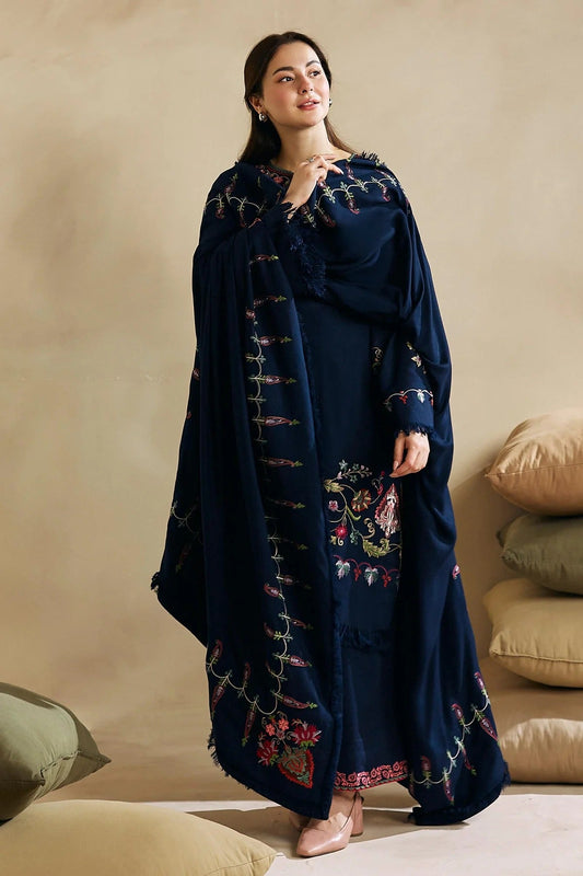 ZW23-1B: Classic Embroidered Winter 3PC Suit | Essential Wear