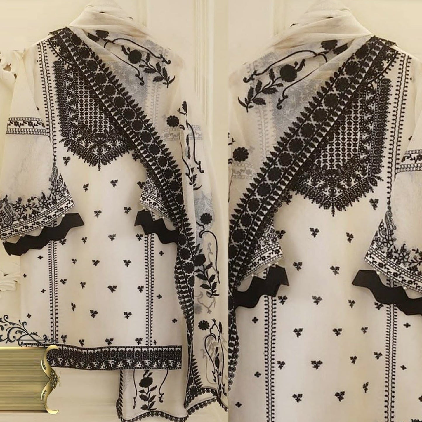 Agn-68: Elegant Lawn Embroidered 3PC Suit | Premium Summer Wear