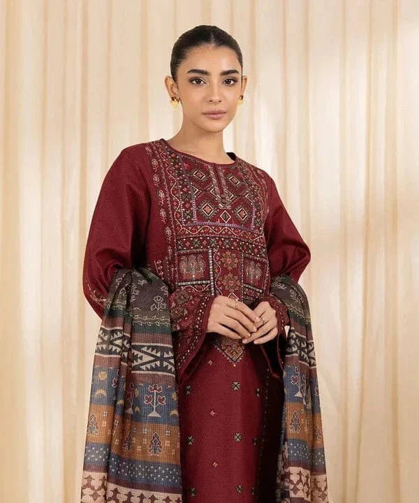 AS-715: Designer Lawn Embroidered 3PC Suit | New Arrival