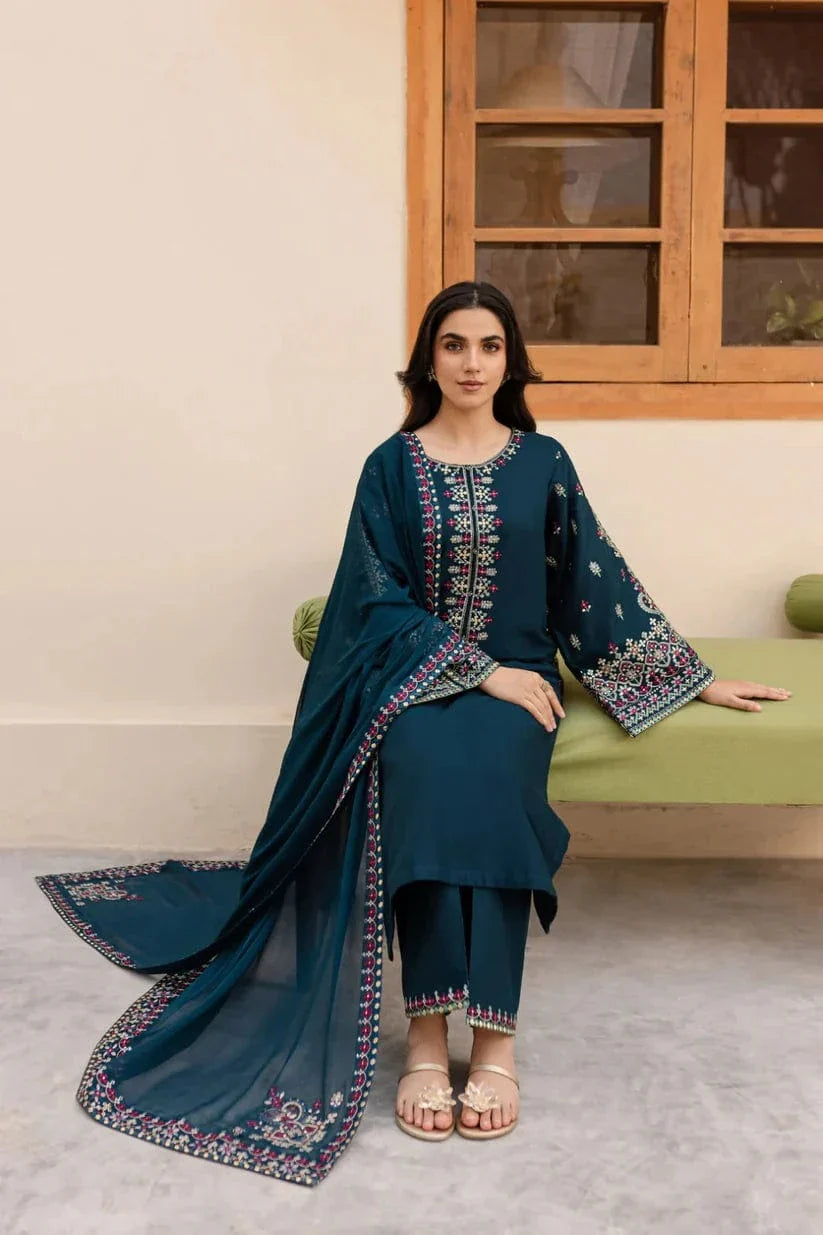 ASP-29: Elegant Embroidered Lawn 3PC Suit | Summer Essential