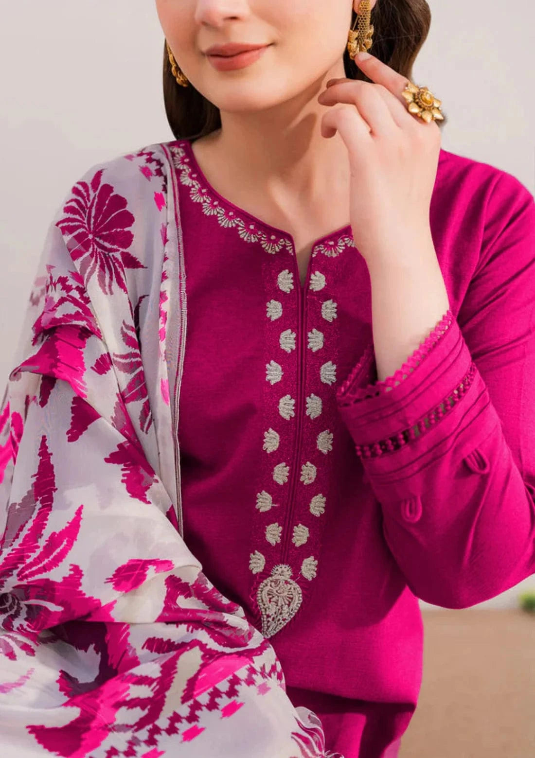 ACO-163: Premium Dhanak Embroidered 3PC Winter Suit