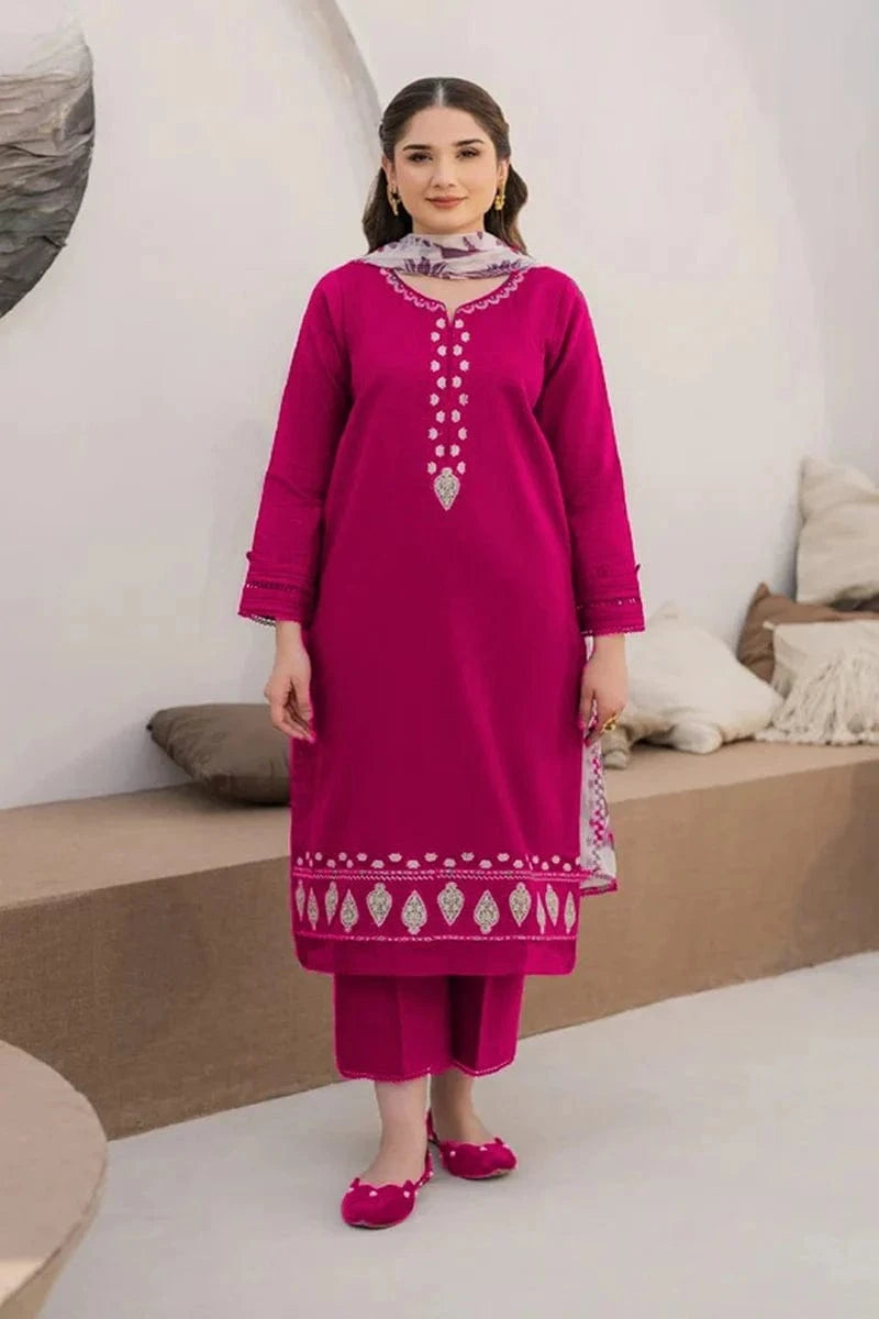 ACO-163: Premium Dhanak Embroidered 3PC Winter Suit