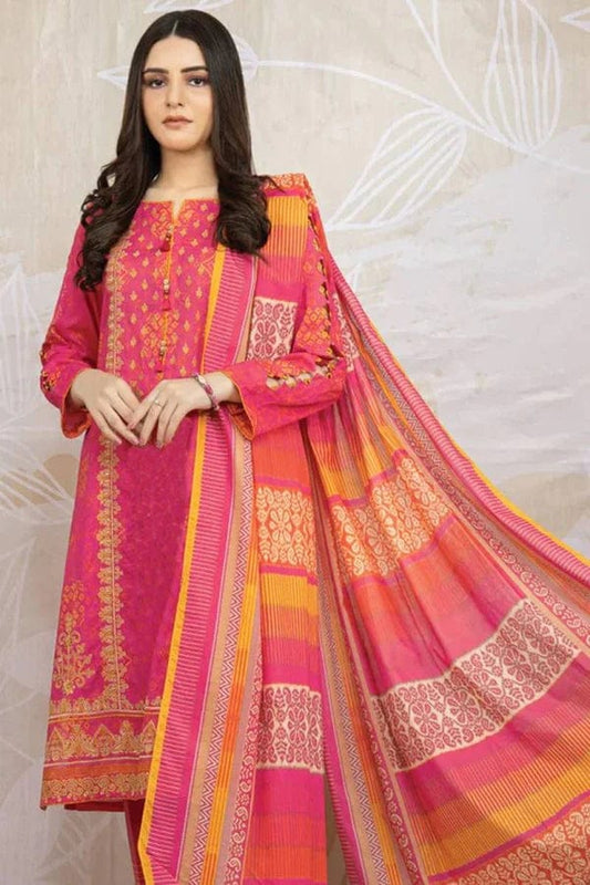 AD-718: Soft Printed Khaddar 3PC Suit | Cozy Winter Wear
