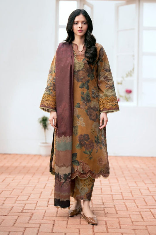AD-788: Khaddar Printed 3PC Suit | Cozy Winter Wear