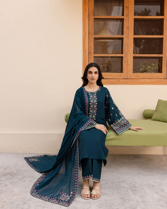 Nihan: Exquisite Embroidered 3PC Suit | Elegant Formal Wear
