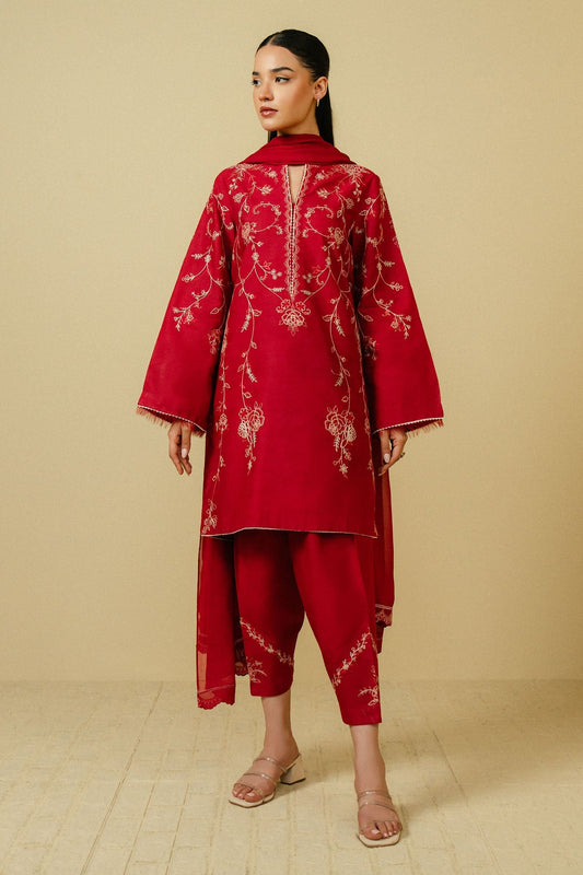 ZC-2117: Modern Embroidered 3PC Suit | Festive Wear Collection