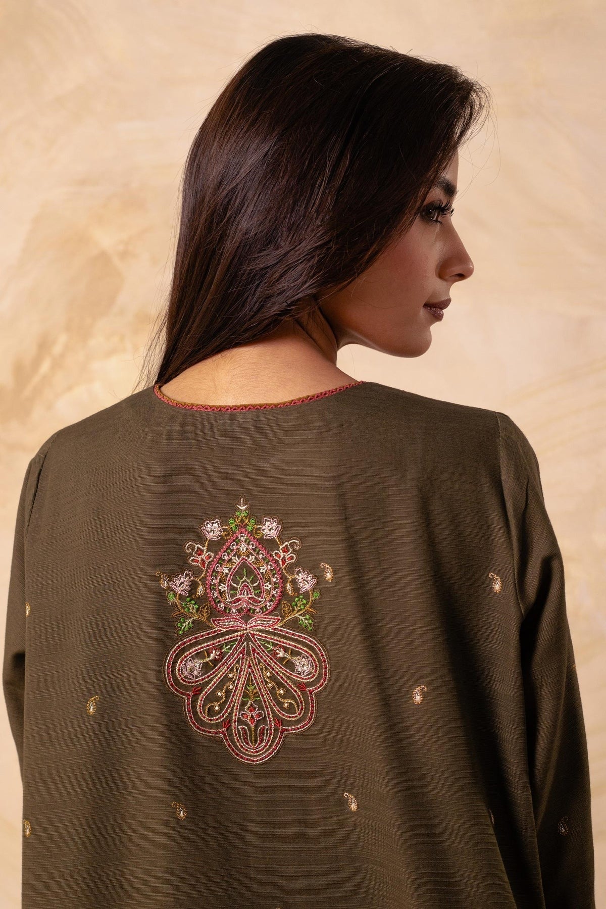 ZW23-2A: Reliable Embroidered Khaddar 3PC | Winter Comfort