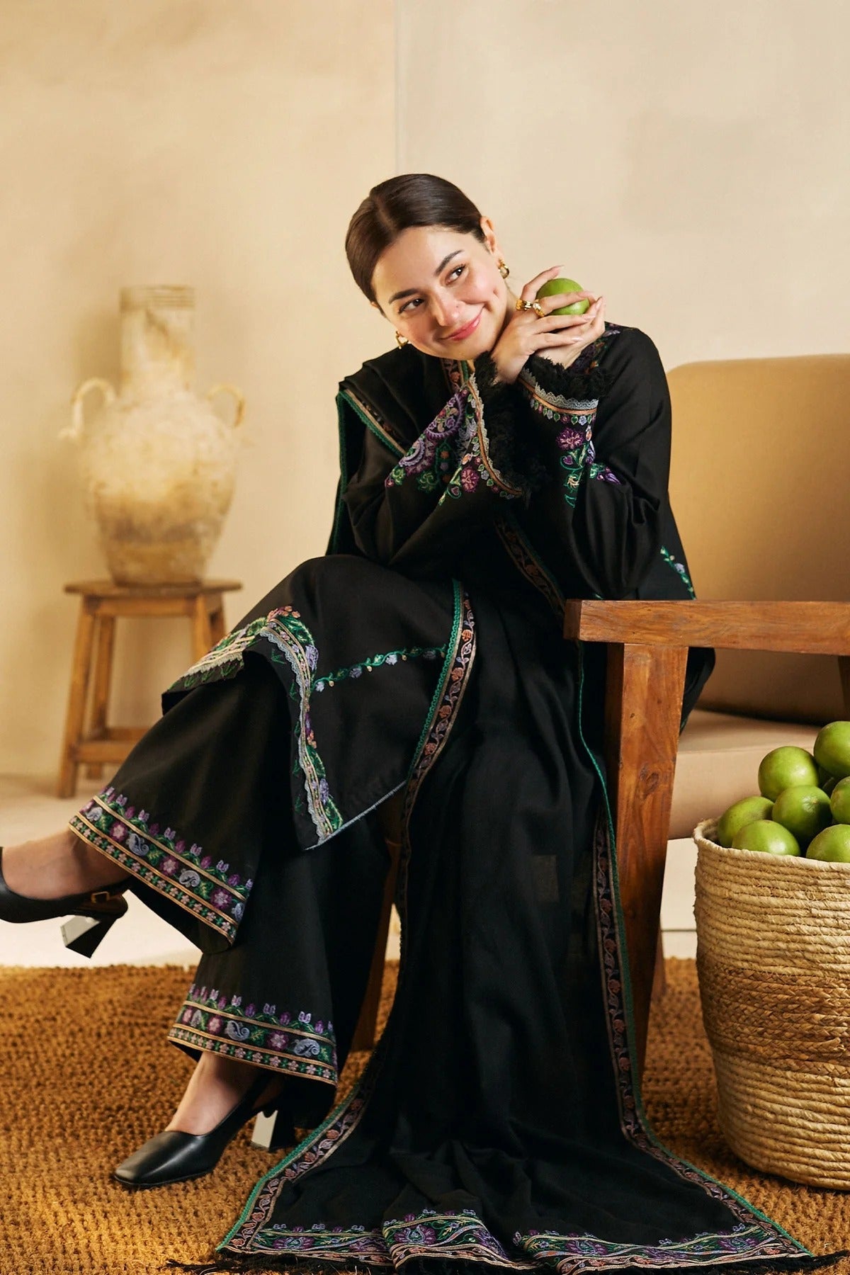 ZW23-5B: Cozy Embroidered Winter 3PC Suit | New Arrival